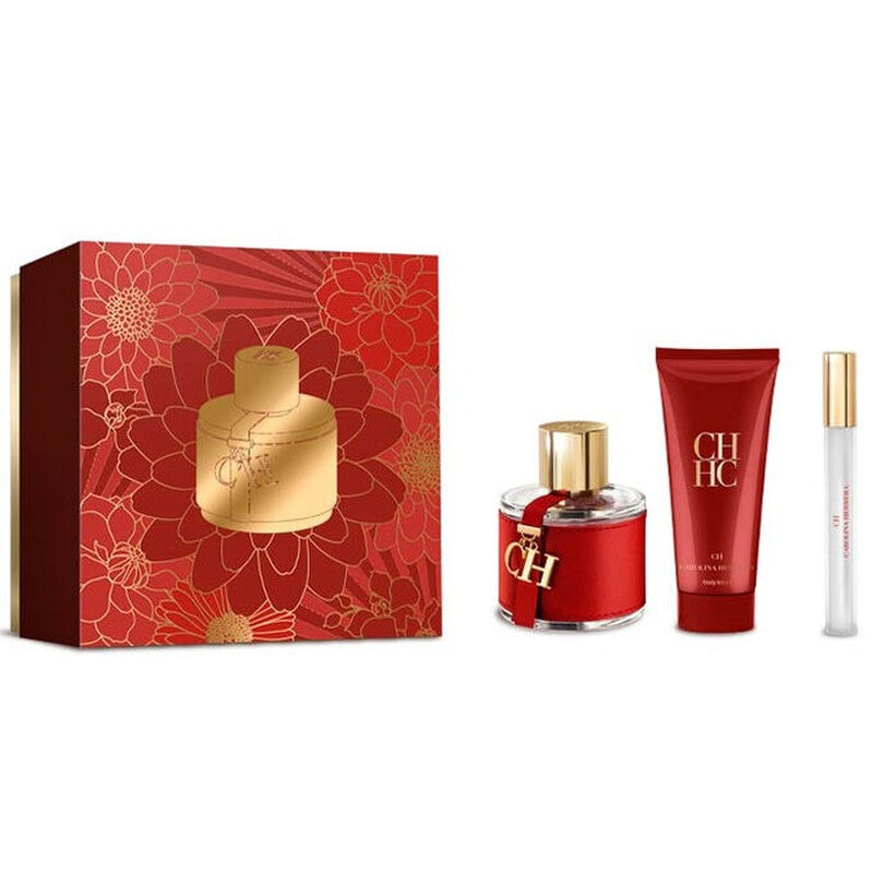 Set CH by Carolina Herrera 3pc 3.4oz Eau de Toilette + 3.4 B/L + 10ML for women