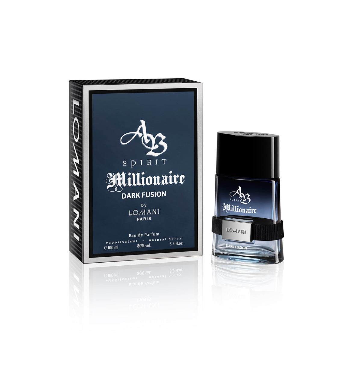 Lomani AB Spirit Millionaire Dark Fusion Eau de Parfum 100 ml bottle and box
