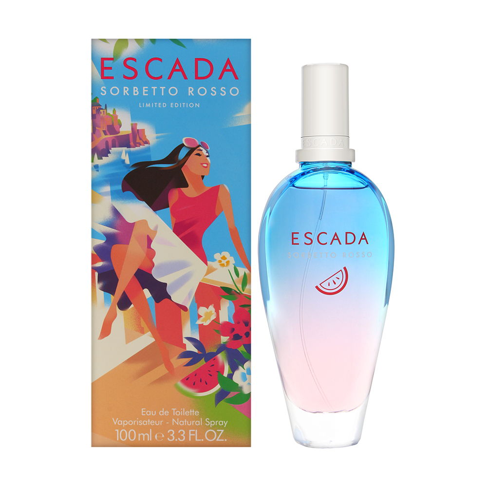 Escada Sorbetto Rosso Eau de Toilette 100 ml bottle and box