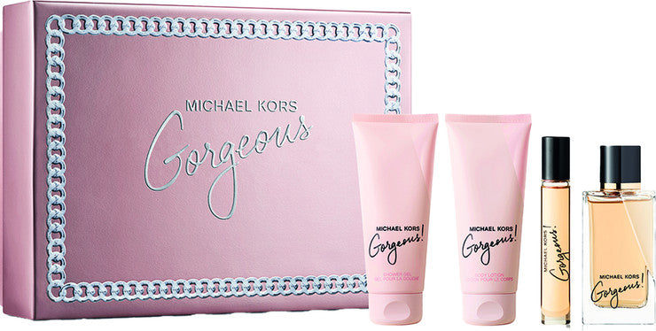 Set Gorgeous by Micheal Kors 4pc -3.4 Oz Eau de Parfum+mini+BL+SGfor women