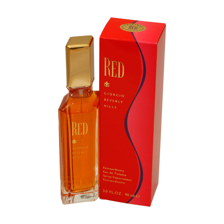 Red by Giorgio Beverly Hills Eau de Toilette 90 ml bottle and box