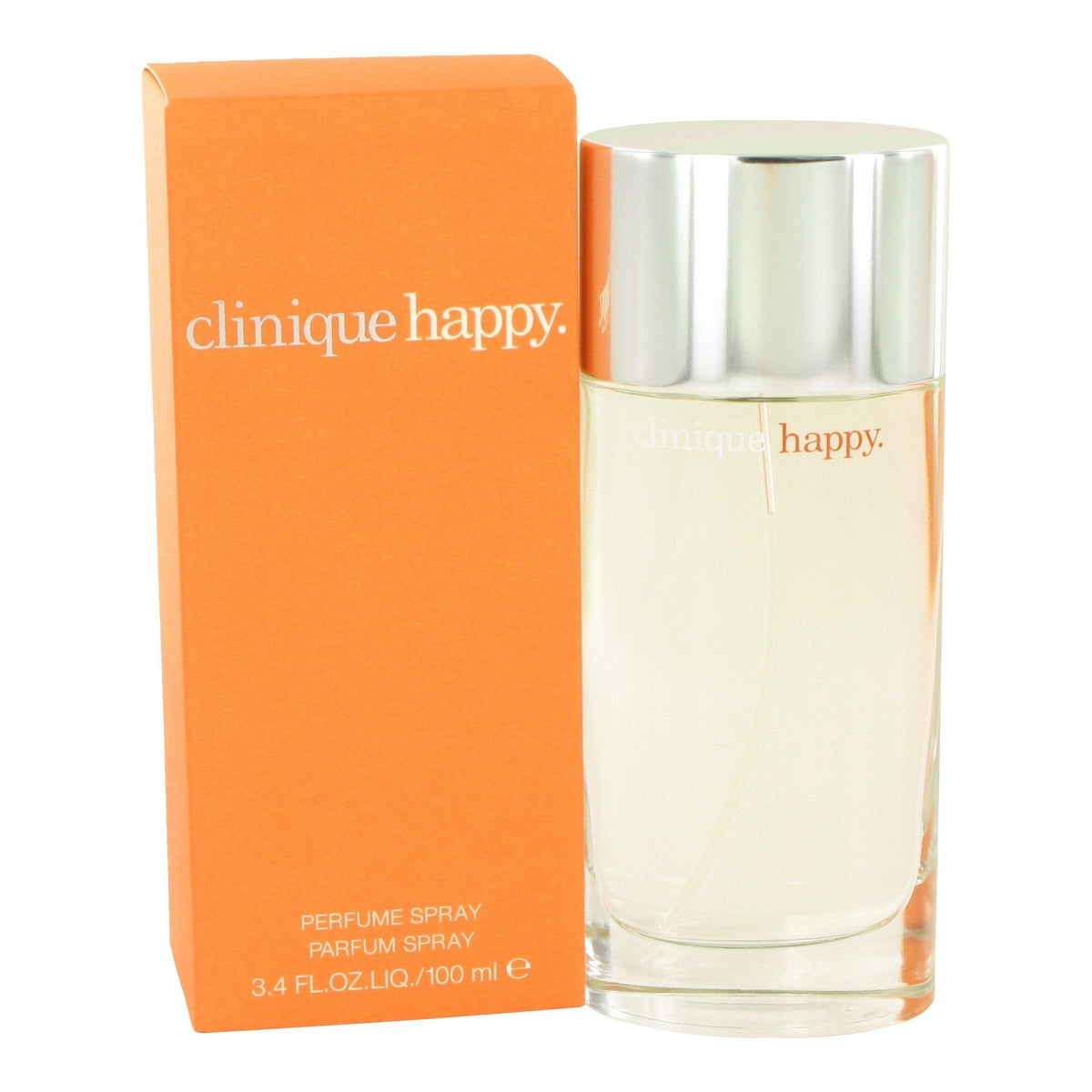 Clinique Happy Perfume Spray 100 ml bottle and box
