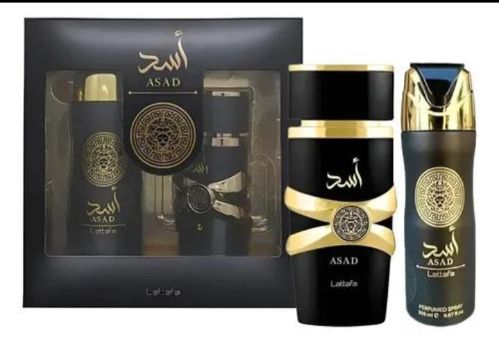 Set Asad By Lattafa 2pcs 3.4 oz EDP + B/S (M)