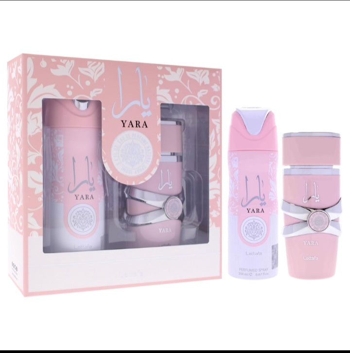 Set Yara By Lattafa 2pcs 3.4 oz EDP + B/S (W)
