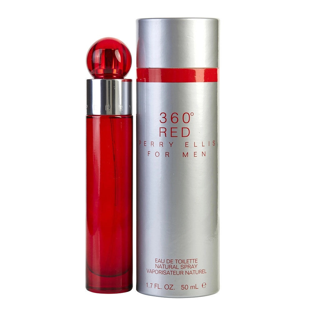 360 Red By Perry Ellis -1.7Oz EDT (M)(RT) bottle and box