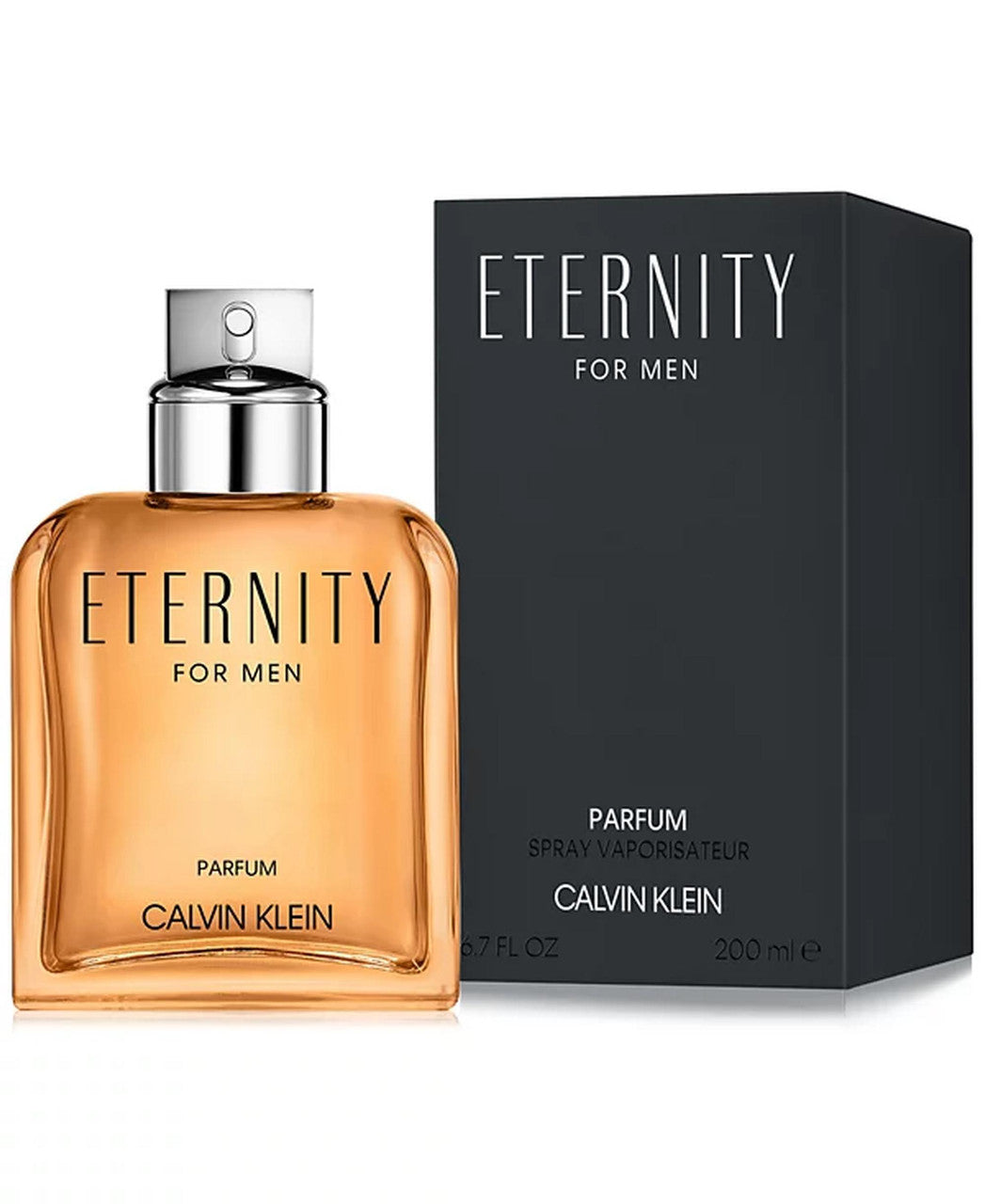 Eternity By Calvin Klein 6.7 oz Parfum (M) bottle and box