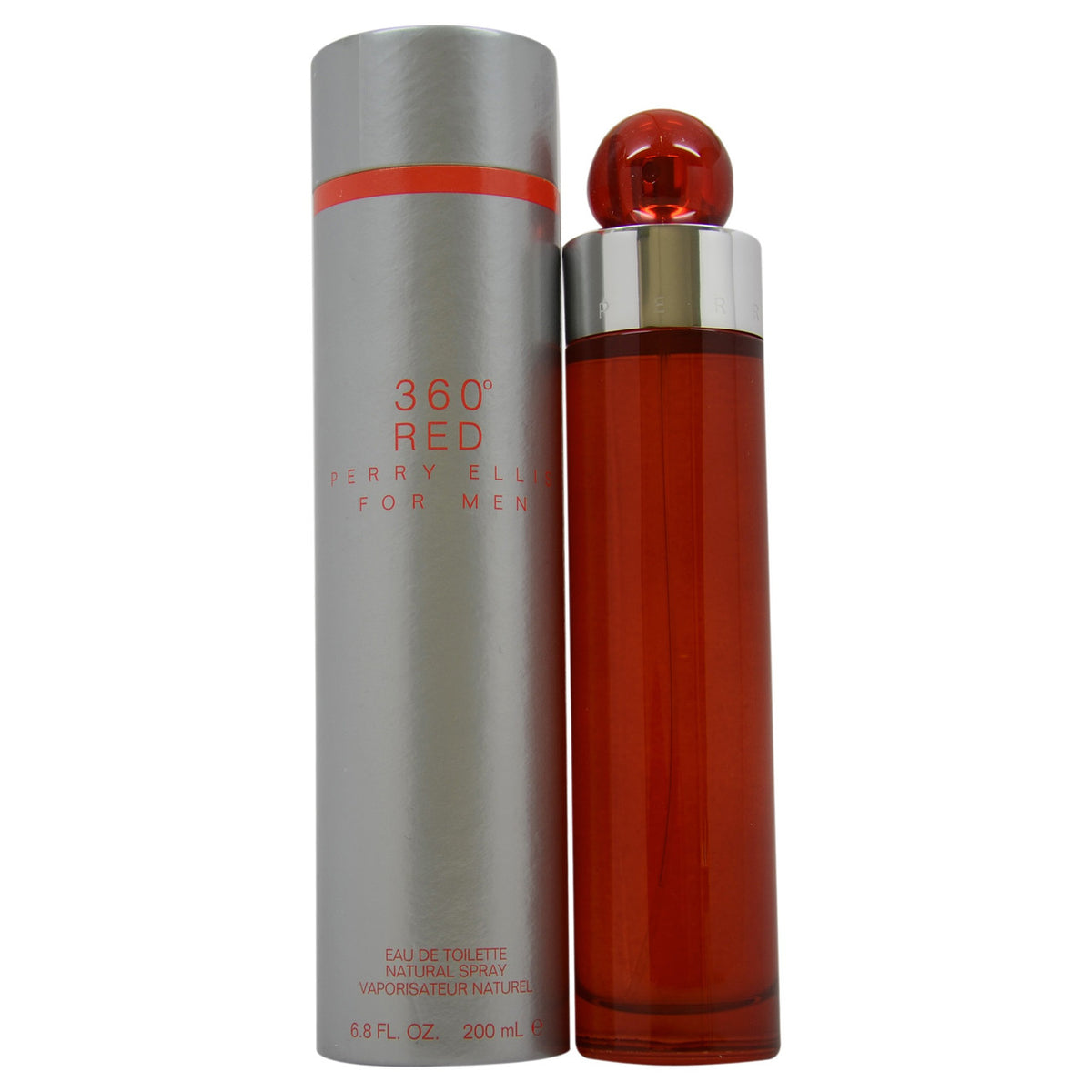 360 Red by Perry Ellis - 6.8 Oz EDT (M)(RT) bottle and box