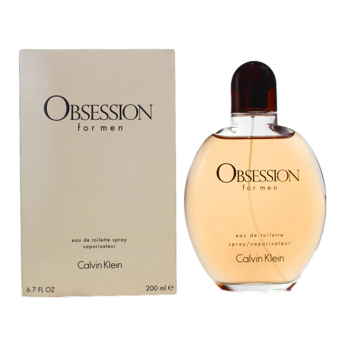 Obsession By Calvin Klein 6.7oz EDT (M) (RT) bottle and box