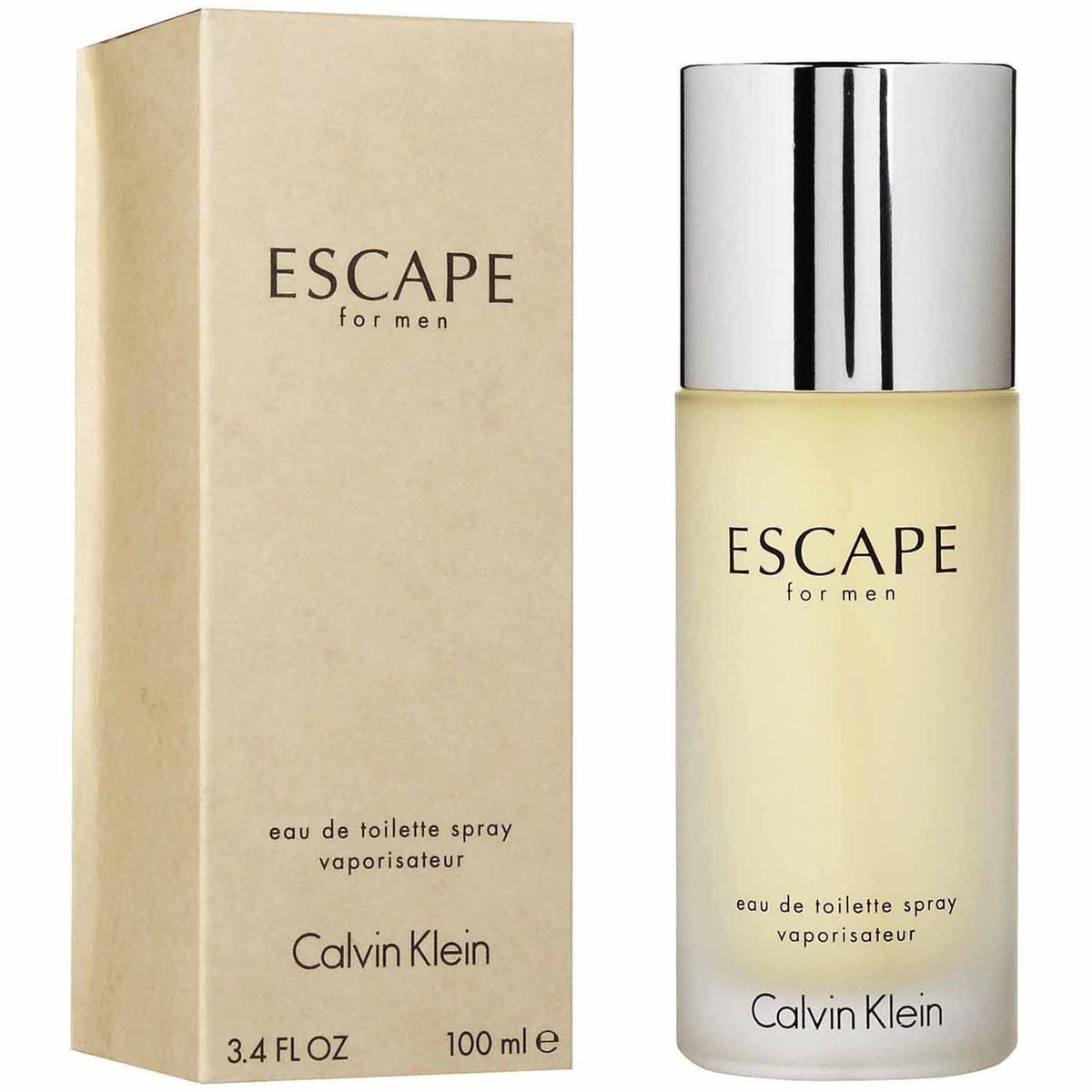 Escape by Calvin Klein - 3.4 Oz EDT (M) bottle and box