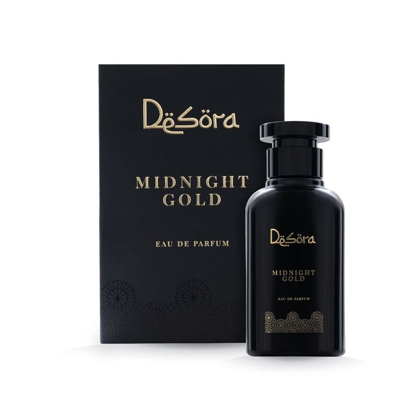 Desora Midnight Gold Eau de Parfum, 100 mL, with box