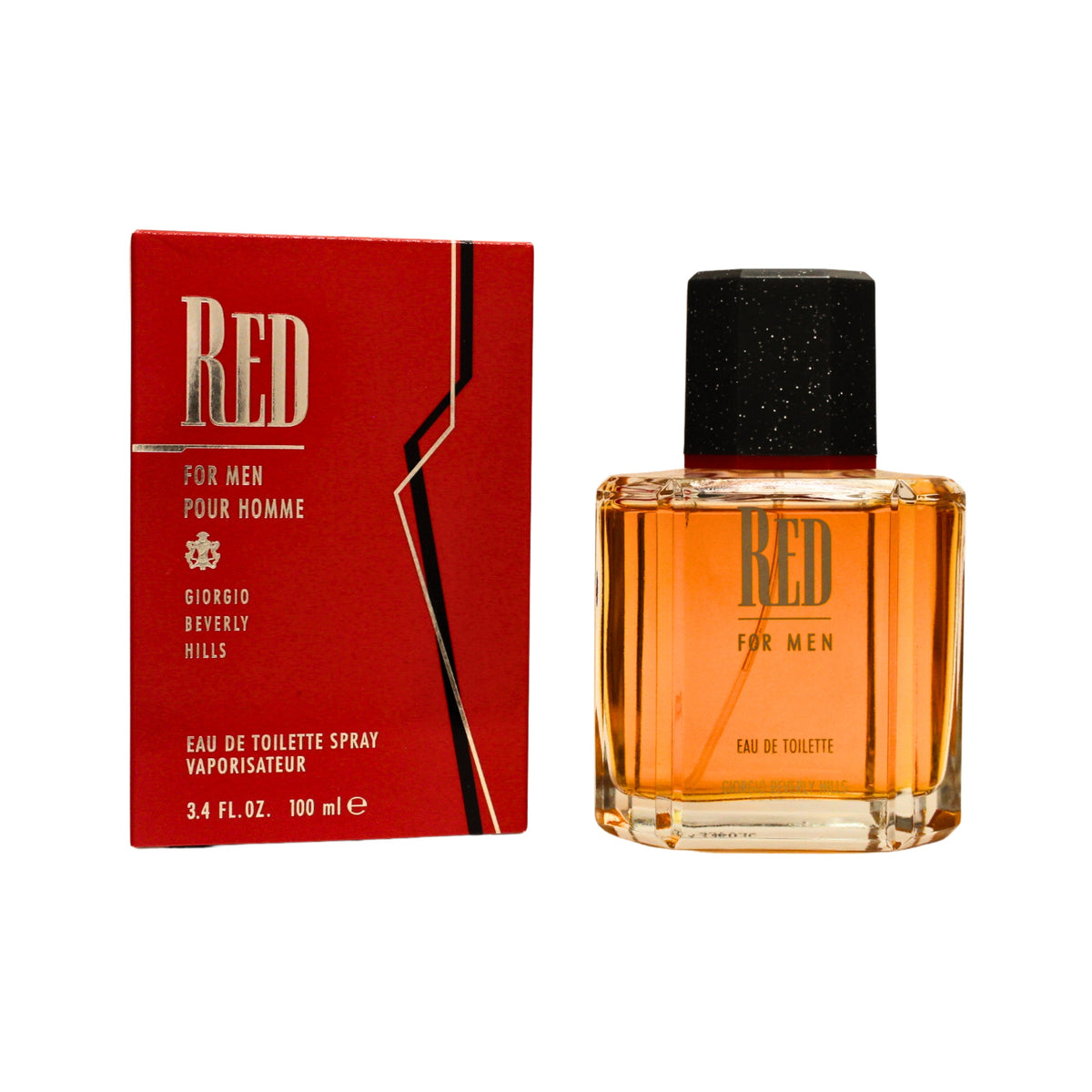 Red by Giorgio Beverly Hills for Men Eau de Toilette 100 ml bottle and box