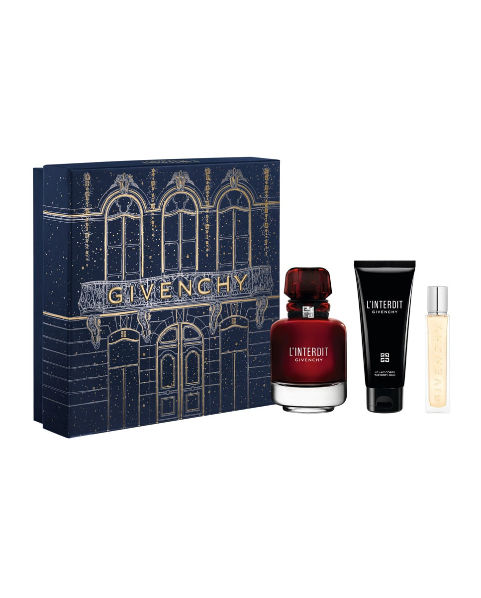 Set L'interdit Rouge by Givenchy 3pcs - 2.7oz EDP + B/L + Mini (W)
