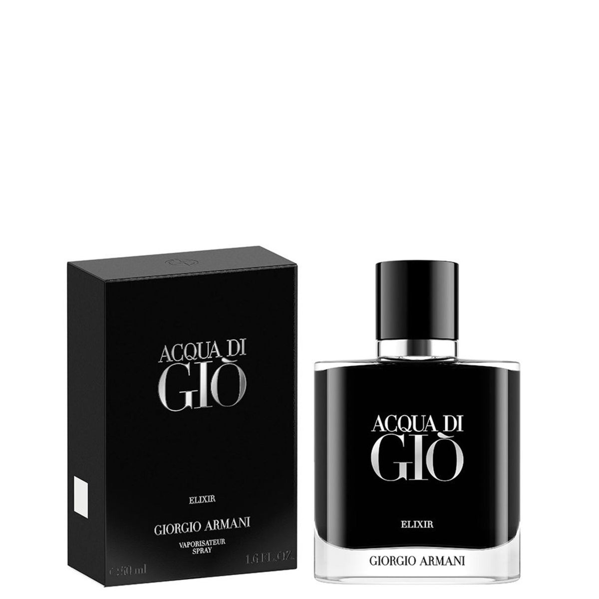 Acqua Di Gio Elixir By Giorgio Armani 1.6 Oz Parfum (M) bottle and box