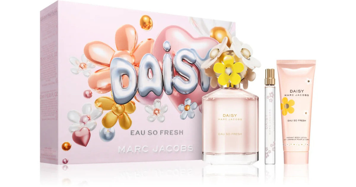 Set Daisy Eau So Fresh by Marc Jacobs 3 Pc - 4.2 Oz EDT + 0.33 Oz EDT + BL (W) gift set