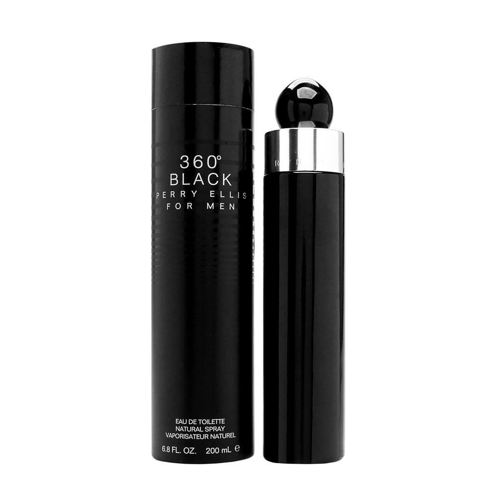 360 Black by Perry Ellis- 6.8 oz EDT (M) bottle and box