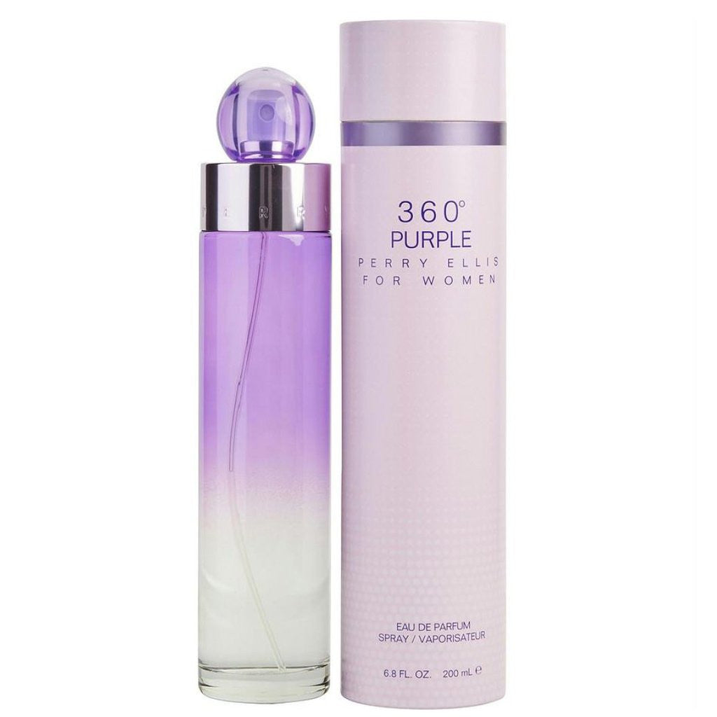 360 Purple by Perry Ellis - 6.8 Oz EDP (W).(RT) bottle and box